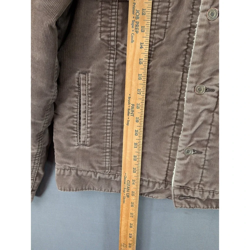 Levis Mens Corduroy Sherpa Lined Trucker Jacket Brown Medium